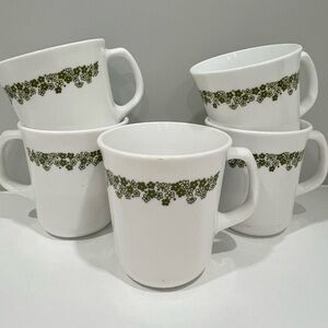 Corning USA Spring Blossom Green Mugs set of 5